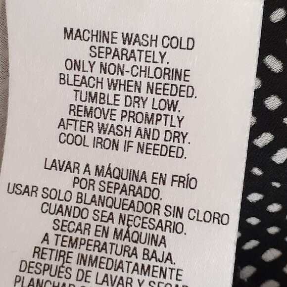 WOMEN'S "Metaphor" Short Flared & Tiered Sleeveless Black Chiffon Top; Size M - Picture 5 of 6